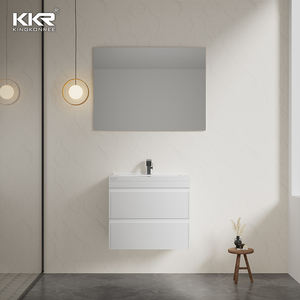Lavabo de meubles Corainy à surface solide Kkr avec armoire <span class=keywords><strong>en</strong></span> <span class=keywords><strong>bois</strong></span> massif - Product Image 4