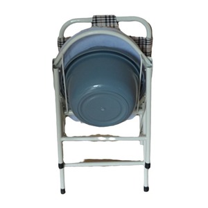 Morning Rise <b>Folding</b> <b>Commode</b> Chair With Bucket Portable Toilet For Elderly And Patients Small Flower Chair High Back - Product Image 1