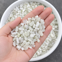 Cristaux de pierre de lune de 5 mm à 7 mm, gravier de pierres précieuses blanches polies pour la fabrication de bijoux, artisanat DIY, décoration de la maison et collection de cristaux