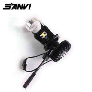 Sanvi Newest Mini H4 LED Projector Lens Headlights 10V-15V 28W 2500LM Car LED Headlight Bulbs High Low Beam Replace H4 Halogen - Product Image 2