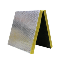 Panneau de conduit HVAC épais de 1 pouce, non inflammable, conforme à la norme américaine ASTM E84, avec isolation en fibre de verre FSK et tissu noir pour système de ventilation