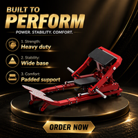 Machine à Hip Thrust Professionnelle à Charge Libre, Jambes de Sécurité en Acier Réglables, pour Pont de Hanche, Extension Dorsale et Entraînement des Fessiers, Équipement de Gym