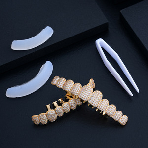 Grillz Hip Hop en Zirconia avec sertissage en U, unisexe, pour usage quotidien - Product Image 3