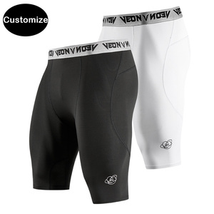 Shorts de compression pour hommes Veidoorn en gros, logo personnalisé, faible MOQ, respirants, séchage rapide, pour la gym, le fitness, la course, en polyester - Product Image 1