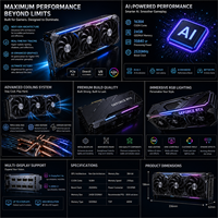 YC Best Selling New High-Performance Gaming Graphics Card Dual/Triple Fan-Cooled Desktop GPU DDR5 1870MHz DirectX 12 PCI Express