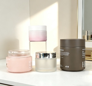 Wide-mouth Cosmetics Face Cream Glass Jar 5g 10g 15g 20g 30g 50g 100g Pink Empty Body Scrub Glass Jar - Product Image 1