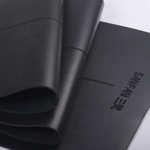 Factory Top Sale Fitness OEM Custom Printed <strong>Personalnized</strong> Design Heated Anti slip Polyurethane Natural PU Rubber Yoga Mat - Product Image 2