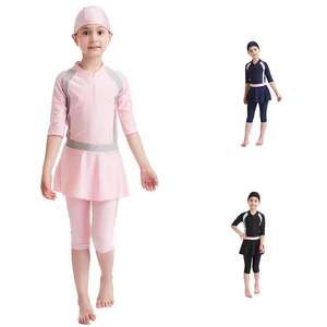 Traje de Baño Burkini Islámico Modesto de 3 Piezas para Niñas Musulmanas - Conjunto de Playa y Baño - Product Image 1