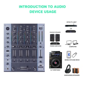 Consola <span class=keywords><strong>de</strong></span> Mezcla <span class=keywords><strong>de</strong></span> Audio Digital Profesional <span class=keywords><strong>de</strong></span> 4 Canales con USB, Bluetooth, Alimentación Phantom <span class=keywords><strong>de</strong></span> 48V para Grabación en <span class=keywords><strong>Estudio</strong></span>, <span class=keywords><strong>DJ</strong></span>, Sonido en Vivo - Product Image 5
