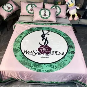 Fabrik preis Ganzer Verkauf Gewaschene Seiden decke 4-teiliges Bettwäsche set Bettdecken-Bettwäsche set