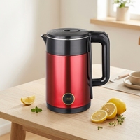 Bouilloire électrique en acier coloré à prix d'usine pour chambre d'hôtel, maison, cuisine, bureau, arrêt automatique, chauffe-eau en acier inoxydable