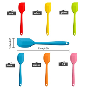 Spatule en silicone de qualité alimentaire résistante à la chaleur, 3 pièces, antiadhésive, outil de pâtisserie pour gâteau, crème, beurre, mélange, ustensile de cuisine - Product Image 2