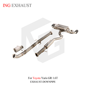 ING Ensemble complet de tuyaux d'échappement en acier inoxydable de haute qualité pour Toyota Yaris GR 1.6T 2020 tuyau de descente résonnant et catback - Product Image 6