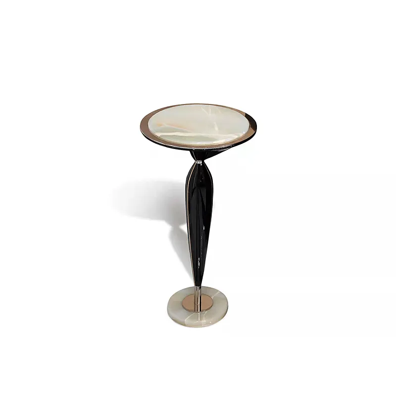 Tavolo rotondo moderno da esterno in acciaio inox con Top in marmo di lusso Nordic American Design Home Bar salotto tavolino da salotto