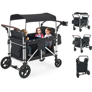 Kids Stroller Wagon 4 Passenger Stroller 4 Seat Passeggino Baby 3 In 1 Baby Stroller