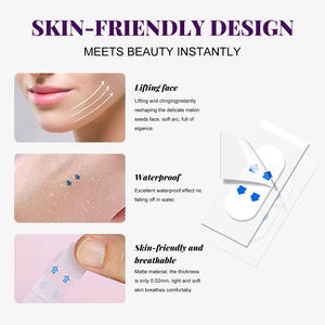 Patch de lifting facial invisible pour le menton, élastique, imperméable, en forme de V, pour un lifting rapide du menton, invisible, double menton - Product Image 5