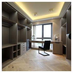 Porte coulissante en verre transparent moderne avec porte-chaussures, ensemble de dressing, armoire, placard, dressing - Product Image 3