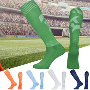 Chaussettes de football personnalisées avec logo, séchage rapide, respirantes, à compression, hauteur genou, pour hommes - Product Image 1