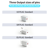 Adaptateur de charge rapide Super USB a 20W PD3.1 QC3.0 avec câble rétractable et prise EU/US/UK pour téléphone portable et ordinateur portable