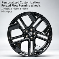 Jantes Flowtone, nouvelles, directement de l'usine, multi-branches, 21 pouces, 5x112, noir brillant, en alliage d'aluminium coulé, pour voitures particulières