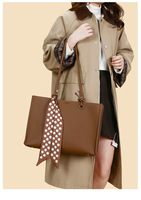 Bolso Tote de Piel Sintética para Mujer con Estampado de Puntos, Cierre Magnético, Cremallera, Bolso de Hombro para Trabajo, Base con Remaches, Personalizado OEM al por Mayor