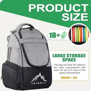 Sac à dos de golf de disque OG V2, échantillon gratuit, grande capacité, design robuste et durable, 2 compartiments principaux et latéraux. - Product Image 2