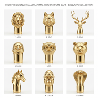 Bouchons de Parfum en Zamac Personnalisables (Taille et Couleur) OEM/ODM avec Portraits d'Animaux Têtes de Bête - Démarquez-vous sur le Marché du Parfum