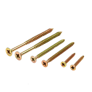 Tornillos para aglomerado DIN7505 <span class=keywords><strong>M2</strong></span> con cabeza de trompeta, autoperforantes, chapados en zinc amarillo C1022A - Product Image 1