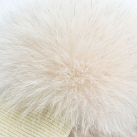 Bandeau d'hiver à pompon en fourrure de renard véritable pour femmes, chaud, nouveau style, large et moelleux, avec baseball