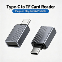 Lector de Tarjetas Micro SD Tipo C de Alta Velocidad, Adaptador OTG Mini de Aleación de Aluminio, Logotipo OEM, 100% Inspeccionado