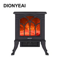 DIONYEAI Konwin 1500W Protection des embouts, Effet de feu 3D, Chauffage électrique portable autonome avec fonction désodorisation
