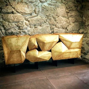 Buffet italien en <span class=keywords><strong>bois</strong></span> massif casier irrégulier avancé de luxe pour salle à manger Villa salon entrée de la maison meubles modernes - Product Image 3