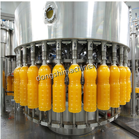 Machine de remplissage automatique de liquides pour boissons, remplisseuse électrique de jus, bouteilles PET carrées et rondes, haute productivité, pompe, bouchage et scellage