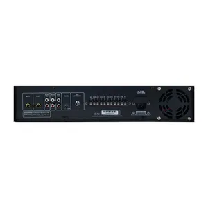 Thinuna VTA-600F II Amplificateur de puissance intégré 6 zones Contrôle du volume Tuner USB BT Audio Système de sonorisation Amplificateur mélangeur