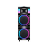 Haut-parleur portable pour fêtes en extérieur Smart Choice 100 W avec roulettes intégrées, ports USB, TF, AUX, FM pour karaoké familial à domicile