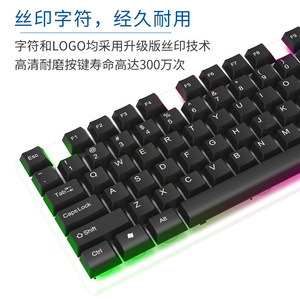 Combo de Teclado y Ratón con Cable USB AOC KM100, Retroiluminado, Sensación Mecánica, para Juegos - Product Image 3