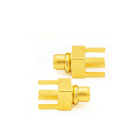 Connecteur coaxial RF MMCX-JE, connecteur mâle MMCX, plaque de soudure, prise de carte PCB, prise droite, prise mâle à quatre coins