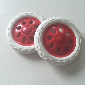 Red Pu Wheels 4 Inch For Shopping <b>Cart</b> Luggage <b>Cart</b> Handcart <b>Foldable</b> Portable Convenient - Product Image 1