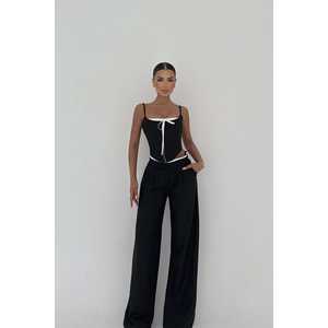 Pantalon de costume noir pour femme - Product Image 4
