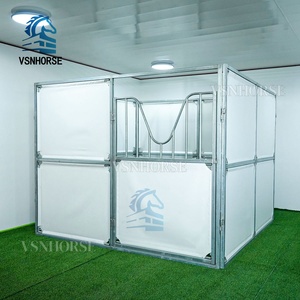 Estábulo Móvel Portátil para Cavalos, Leve, Estádio Temporário com Telhado e Estrutura de Aço Resistente à Corrosão - Product Image 2