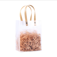 Sac en plastique PP givré réutilisable, imperméable, transparent, avec logo personnalisé, pour emballage cadeau, shopping et emballage de cadeaux