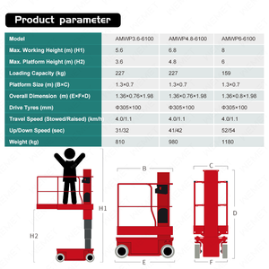 Передвижная телескопическая воздушная Рабочая платформа, электрические Гидравлические самоходные вертикальные мачтовые подъемники - Product Image 6