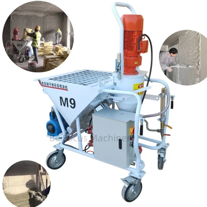 Máquina automática de pulverização de argamassa de cimento para venda, preço barato de fábrica, equipamento de pulverização de cimento e areia, máquina de pulverização de argamassa de parede