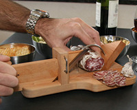 Houten Handmatige Vleessnijder Worst Snijmachine Salami Guillotine Snijmachine Charcuterie Dus Apero Voedsel Groente