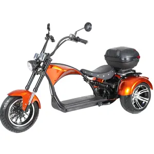 Mangosteen 3 Rodas M1P CEE COC 2000W Motocicleta Scooter Elétrica 3 Rodas Triciclo Elétrico Chopper Citycoco