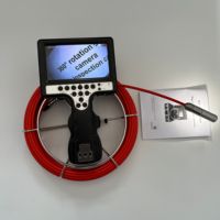 Caméra d'inspection de tuyau d'égout étanche à double lentille de 23MM avec caméra d'inspection d'égout HD de 7 pouces, longueur de câble 15mts