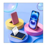 Miroir de maquillage LED portable magnétique, batterie externe 5000 mAh, charge sans fil USB-C, ultra-fin, PD 20W, charge rapide sans fil