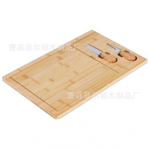 Juego de Tabla de Quesos de Bambú Felton 41x15.8x1.5 Cm con Cuchillo y Tenedor para Servir Queso y Fruta - Product Image 4