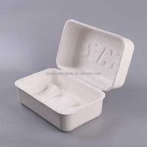 Eco Friendly Custom Dry Press Recycled Paper Pulp Molded Box With Customized Shape