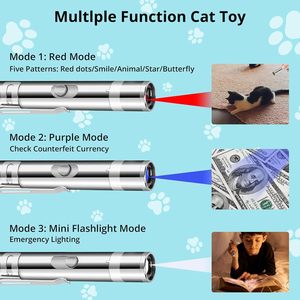 Stylo laser interactif rechargeable USB de haute qualité à lumière rouge pour chat, jouet d'exercice et d'entraînement pour chats - Product Image 4